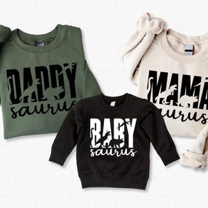 Cute Family Matching Sweatshirt, Birthday Party Shirt, Family Vacation Shirt, Mama Saurus Sweatshirt, Mama Dinosaur, Funny Gift For Mom