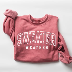 Sweater Weather Sweatshirt, Cozy Sweatshirt, Fall Sweatshirt, Retro Fall Crewneck, Womens Fall Sweater, Cozy Sweater Weather, Fall Season image 3
