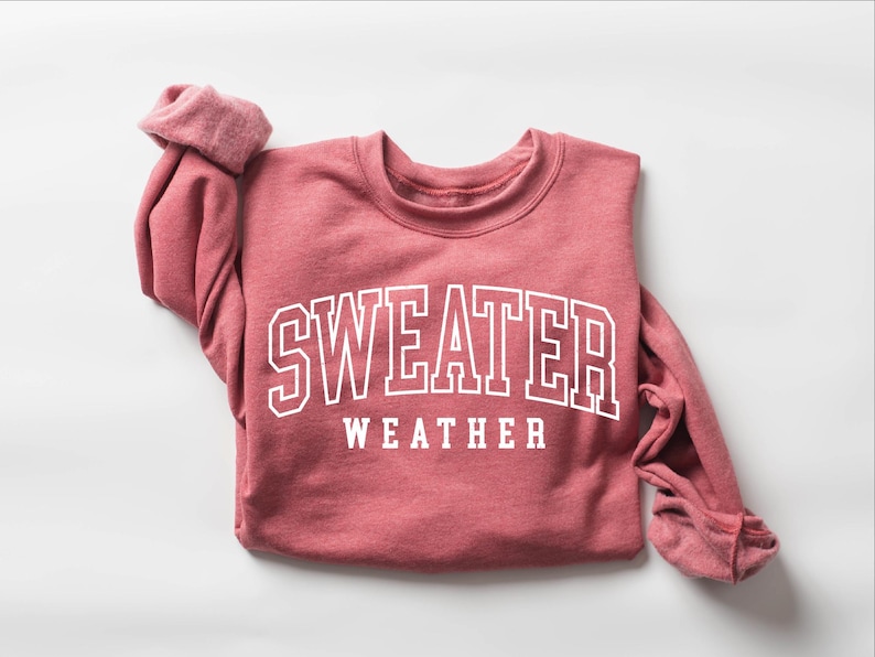 Sweater Weather Sweatshirt, Cozy Sweatshirt, Fall Sweatshirt, Retro Fall Crewneck, Womens Fall Sweater, Cozy Sweater Weather, Fall Season image 3