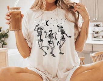 Dancing Skeleton Sweatshirt, Halloween Party Shirt, Skeleton Halloween Shirt, Womens Halloween Shirt, Halloween Outfit, Halloween Costume
