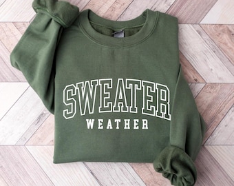 Sweater Weather Sweatshirt, Cozy Sweatshirt, Fall Sweatshirt, Retro Fall Crewneck, Womens Fall Sweater, Cozy Sweater Weather, Fall Season