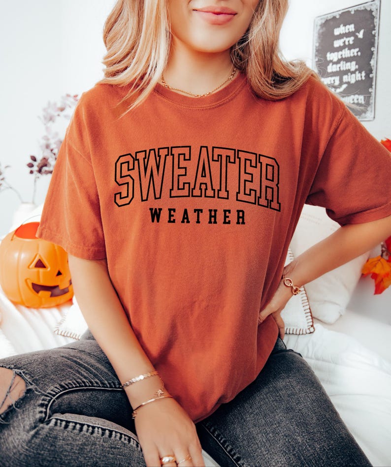 Sweater Weather Sweatshirt, Cozy Sweatshirt, Fall Sweatshirt, Retro Fall Crewneck, Womens Fall Sweater, Cozy Sweater Weather, Fall Season image 7