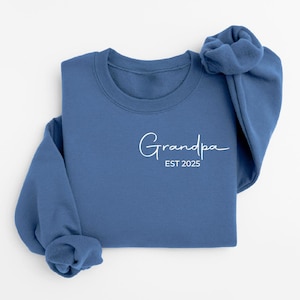Custom Est Grandpa Sweatshirt, Personalized Grandpa Shirt, Fathers Day Gift, Papa Gift, New Grandpa Gift, Grandpa Announcement Gift