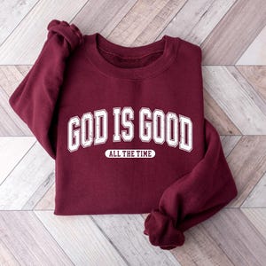 Christian Christmas Sweatshirt, God Is Good, Womens Religious Sweatshirt, Faith Sweatshirt, Christian Sweatshirt, Bible Verse, Jesus Lover bild 8