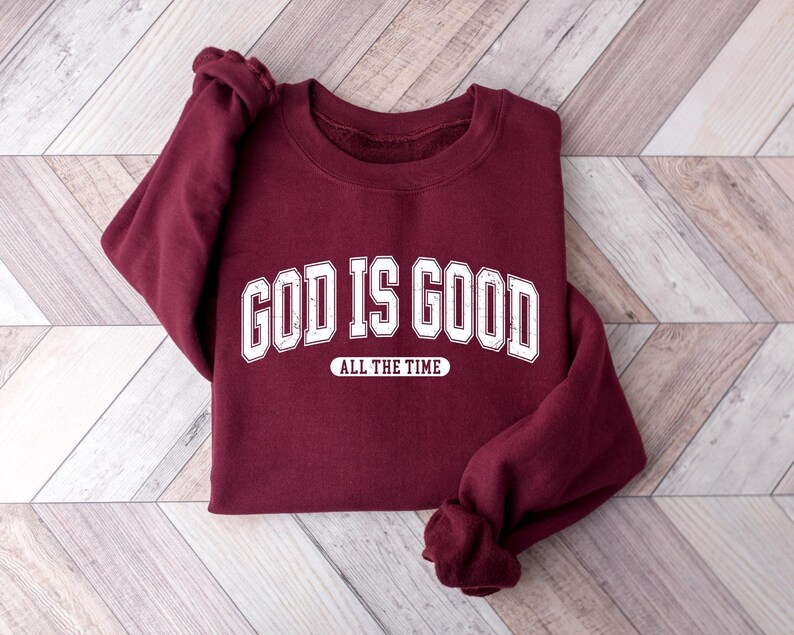 Christian Christmas Sweatshirt, God Is Good, Womens Religious Sweatshirt, Faith Sweatshirt, Christian Sweatshirt, Bible Verse, Jesus Lover bild 8