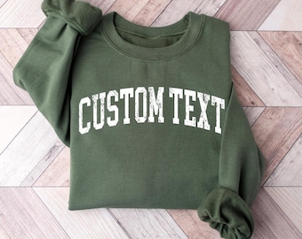 Custom Text Sweatshirt, Your Text Here Shirt, Your Own Text Shirt, Small Business Custom Logo, Team Staff Logo Shirt, Custom Company Logo