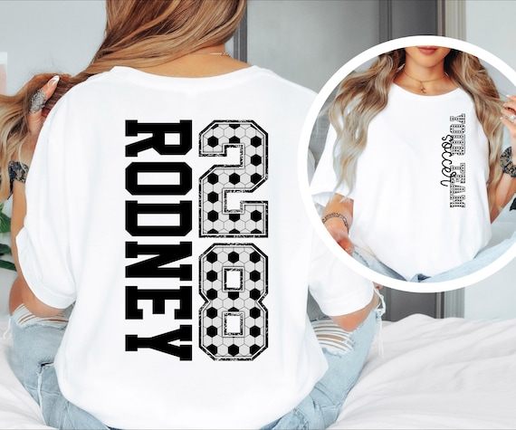 Personalized Soccer Mom Kids Name & Number Sweatshirt, Custom Soccer Team Shirt, Gift for Soccer Mom, Soccer Season Shirt, Game Day Shirt