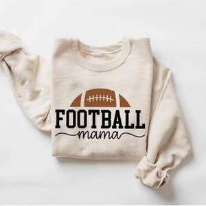 Football Mama Sweatshirt, Football Mom Gift, Mom Team Jersey Crewneck, Gift for Cheer Mom, Football Season Mom Gift, Touch Down Season Shirt image 1