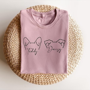 Custom Dog Ears Shirt, Personalize Dog Mom Gift, Mothers Day Gift For Dog Mom, Dog Mama Shirt, Dog Lover Mom Gift, Christmas Gift Mom Shirt