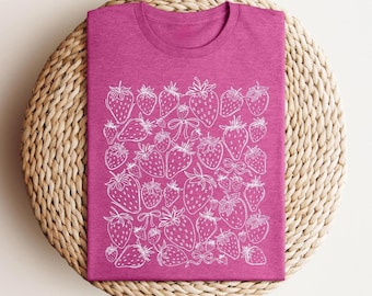 Locally Grown Strawberry Shirt, Womens Strawberry Shirt, Gift for Gardener Shirt, Strawberry Festival, Farmers Market Shirt, Summer Shirt