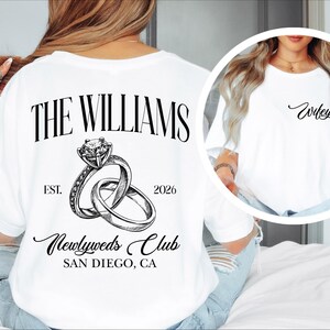 Custom Bride Sweatshirt, Engagement Gift For Bride, Personalize Wifey Hubby Shirt, Bridal Party Shirt, Honeymoon Shirt,New Wife Wedding Gift Bild 9