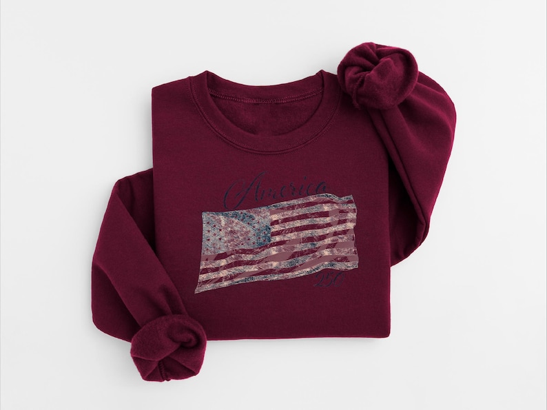 America 250 Sweatshirt, USA 250th Anniversary Shirt, Patriotic Fourth of July Shirt, USA 1776 2026 Outfit image 9