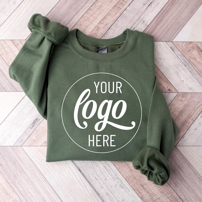 Custom Logo Sweatshirt, Small Business Custom Logo, Real Estate Sweatshirt, Team Staff Logo Shirt, Custom School Logo Shirt, Company Logo image 1