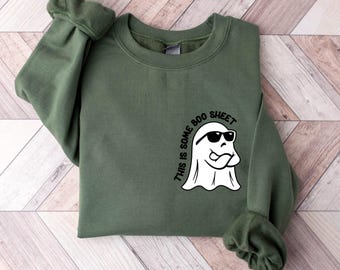This Is Some Boo Sheet, Cute Spooky Sweatshirt, Womens Ghost Sweatshirt, Spooky Season, Funny Halloween Party Shirt, Halloween Graphic Shirt