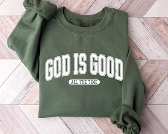 Christian Christmas Sweatshirt, God Is Good, Womens Religious Sweatshirt, Faith Sweatshirt, Christian Sweatshirt, Bible Verse, Jesus Lover