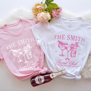 Bachelorette Party Shirt, Custom Social Club Bach Bachelorette Shirts, The Bach Club Bachelorette Shirts, Personalized Luxury Bachelorette