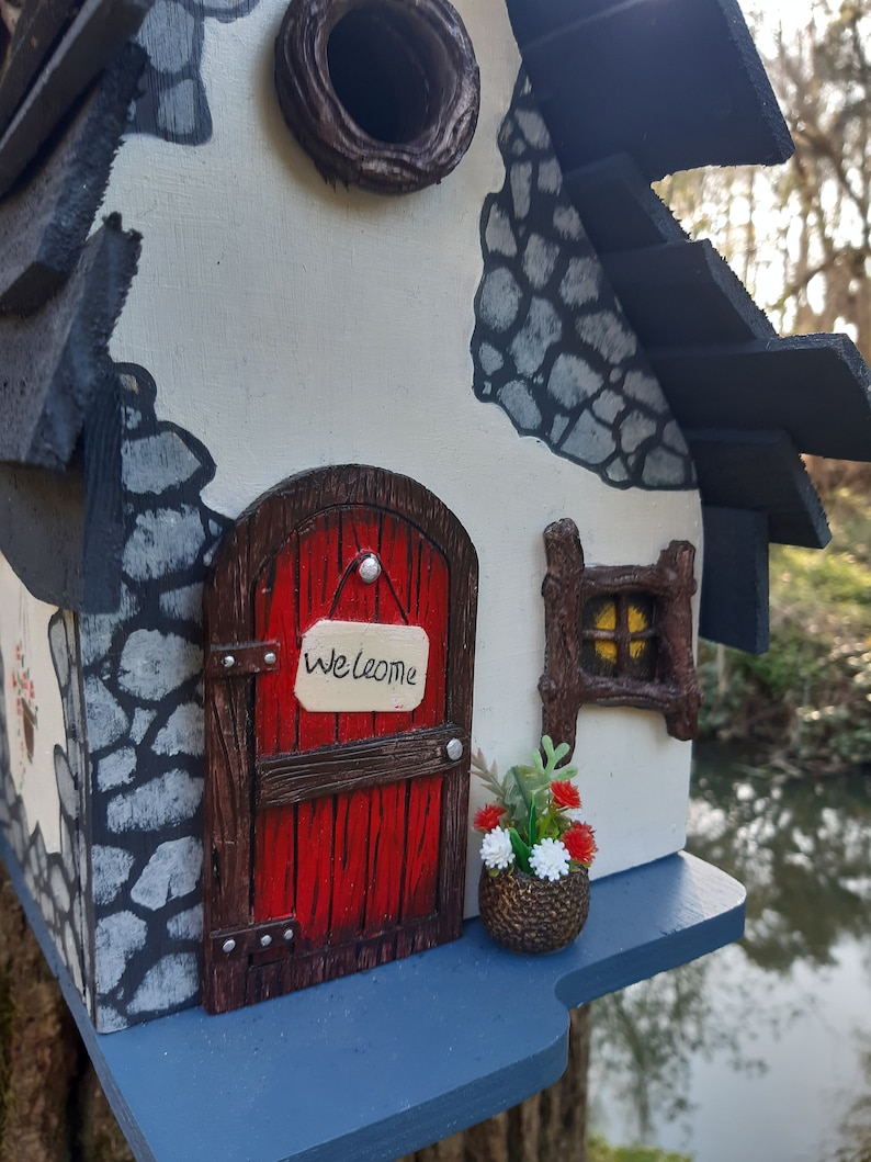 Wooden Bird House for Small Garden Birds Gifts for Mum Etsy