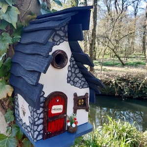 Vogelhaus aus Holz für kleine Gartenvögel, Geschenke für Mama, Geburtstag, Einweihungsparty, Geschenk für Gärtner Gartendekoration Feenhaus