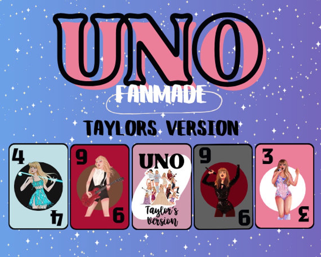 Taylor's Version Taylor Swift UNO Cards Taylor Swift Etsy