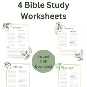 Printable S.O.A.P. Bible Study (PDF) - Etsy