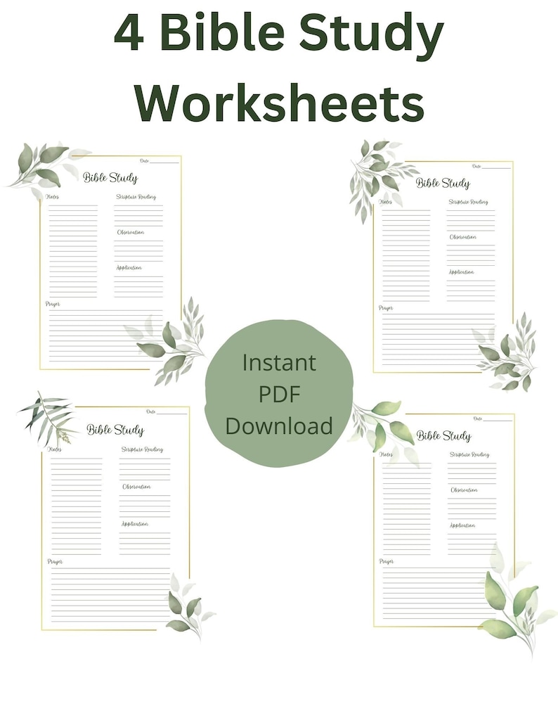 Printable S.O.A.P. Bible Study (PDF) - Etsy