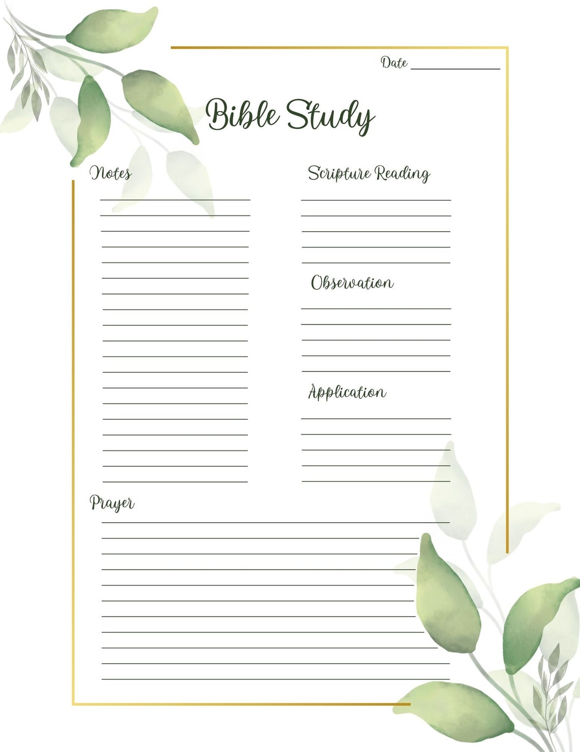 Printable S.O.A.P. Bible Study (PDF) - Etsy