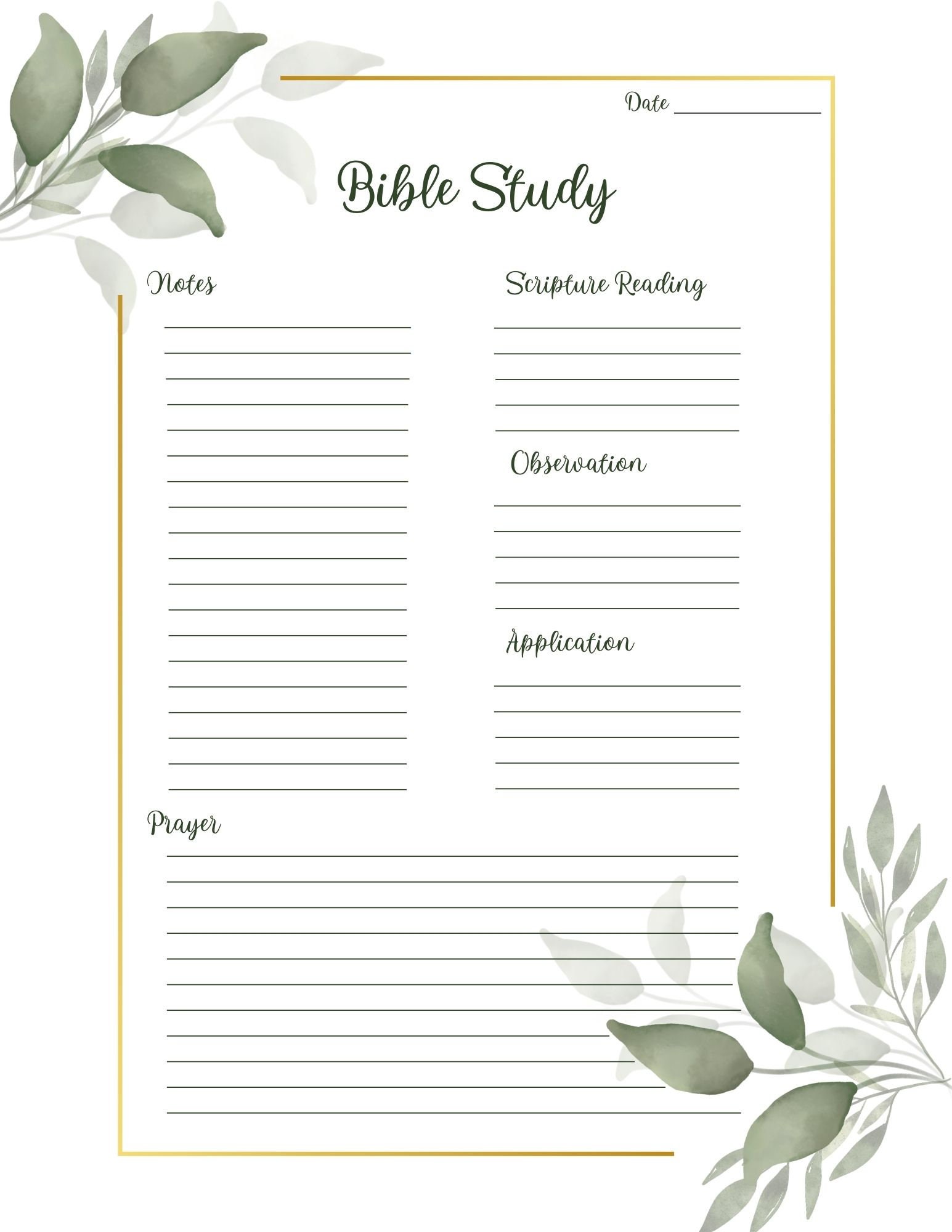 Printable S.O.A.P. Bible Study (PDF) - Etsy