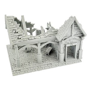 Briarwood Forge Ruins | Micro Dominions, 28mm, tabletop gaming accessory, 3d printed, Darkrealms Forge, TTRPG