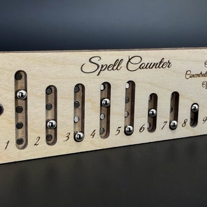Magnetic Spell Slot Tracker Wood | Hand Made | Micro Dominions | D&D | 5e Compatible | DnD Gift |