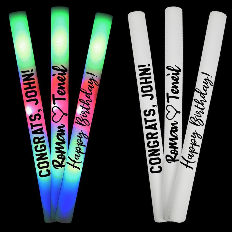 Amazon xrlsg custom foam glow sticks personalized led light up