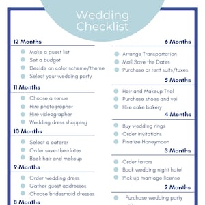 Wedding Planning Checklist