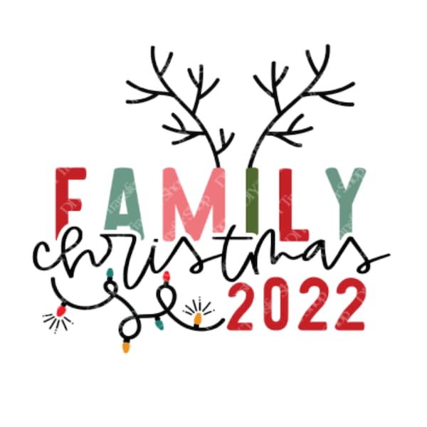 Family Christmas 2022 Sublimation Transfer | Matching Family Pajamas and Shirts Idea | Holiday TShirt and Mug Transfer | Ready to Press