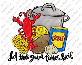 Crawfish Creole Boil Sublimation Transfer Cajun Transfer Heat Press ...