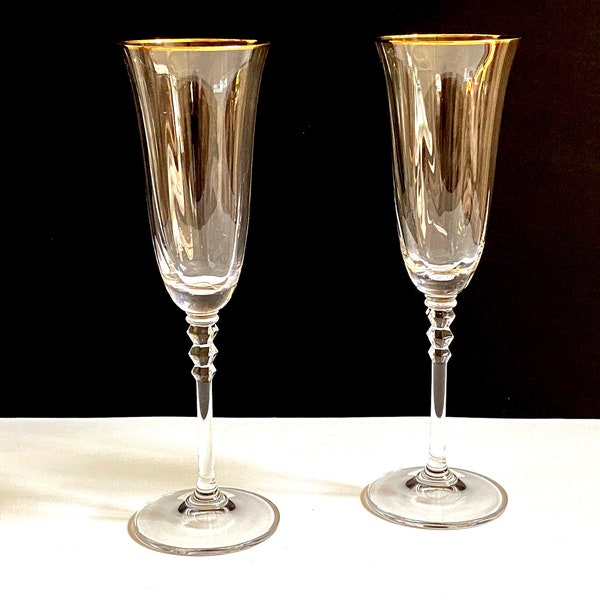 Gold Trim Champagne Etsy