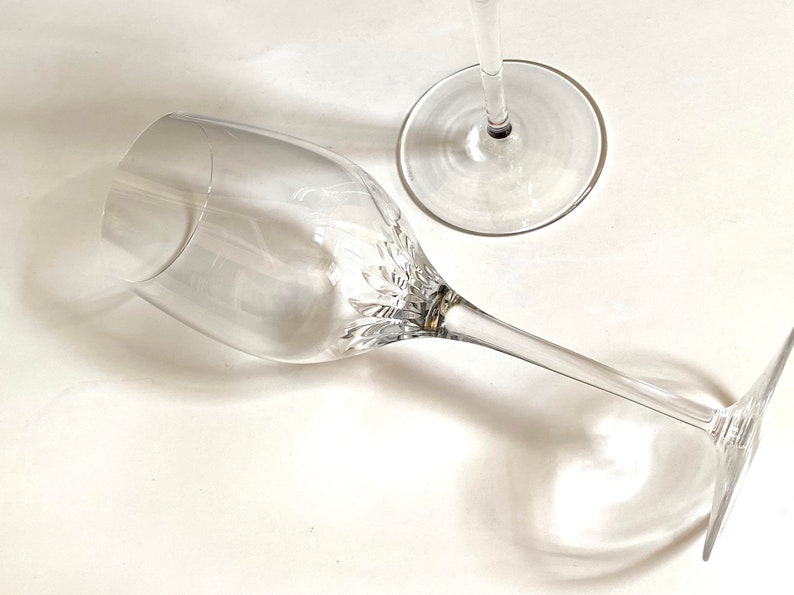 Vintage Rogaska Crystal Wine Glasses, Set of 2, Vintage Barware