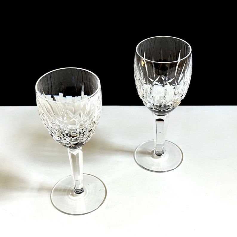 Set of 2, Waterford Crystal Wine Glasses, Kildare Pattern, Claret Wine
