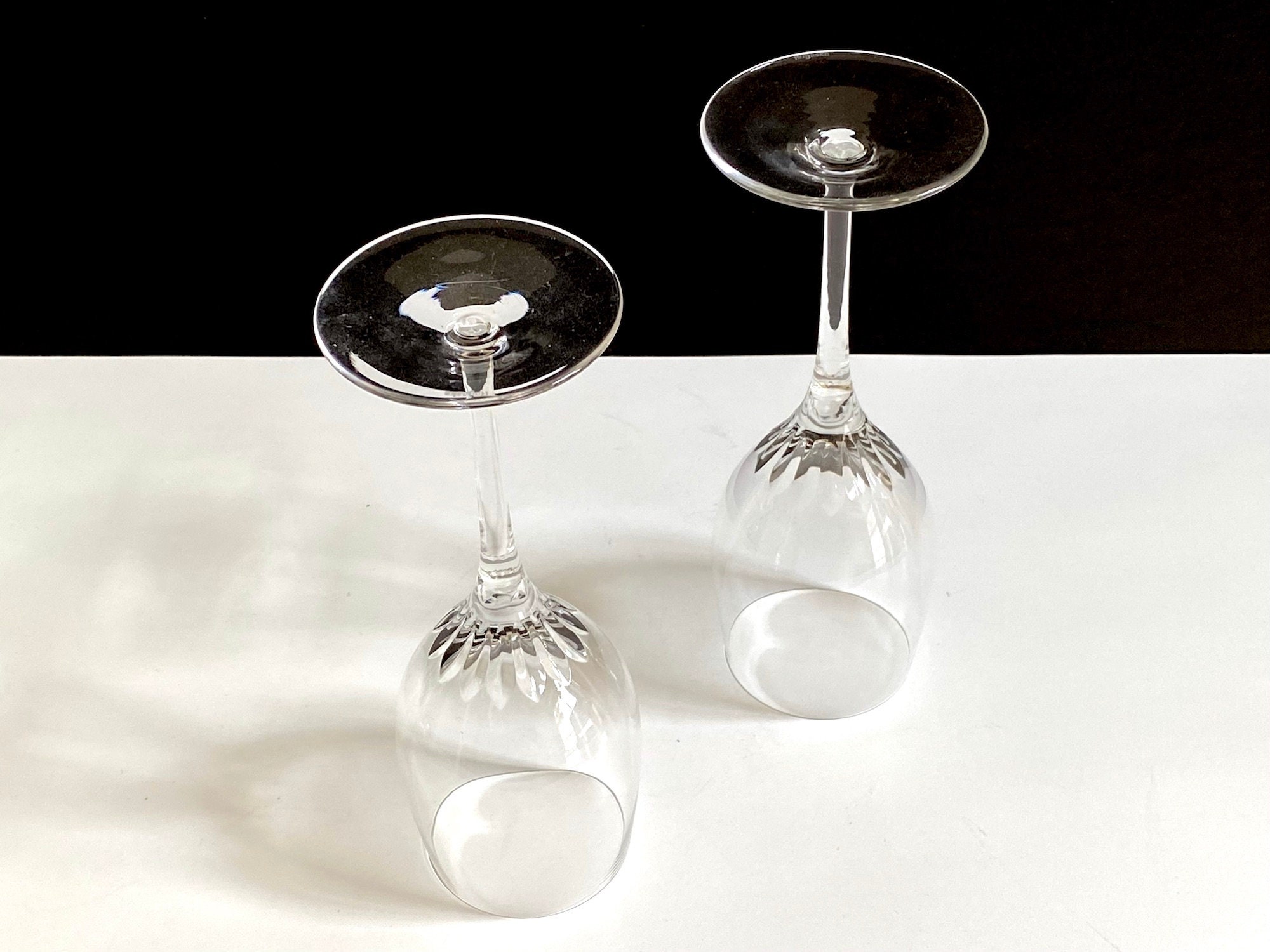 Vintage Rogaska Crystal Wine Glasses, Set of 2, Vintage Barware