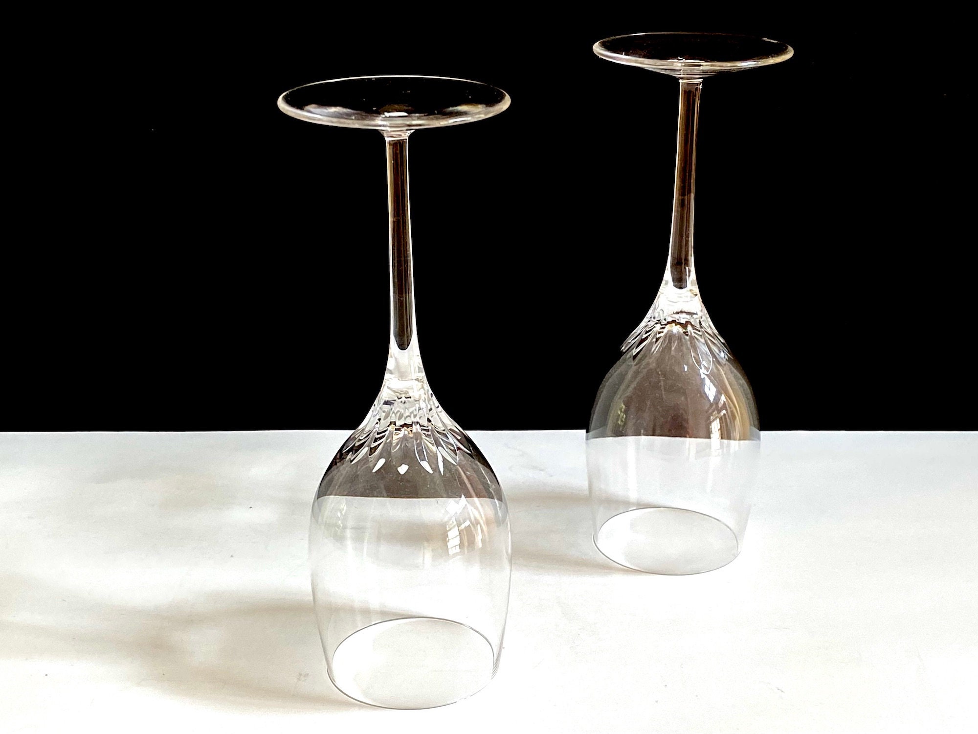 Vintage Rogaska Crystal Wine Glasses, Set of 2, Vintage Barware