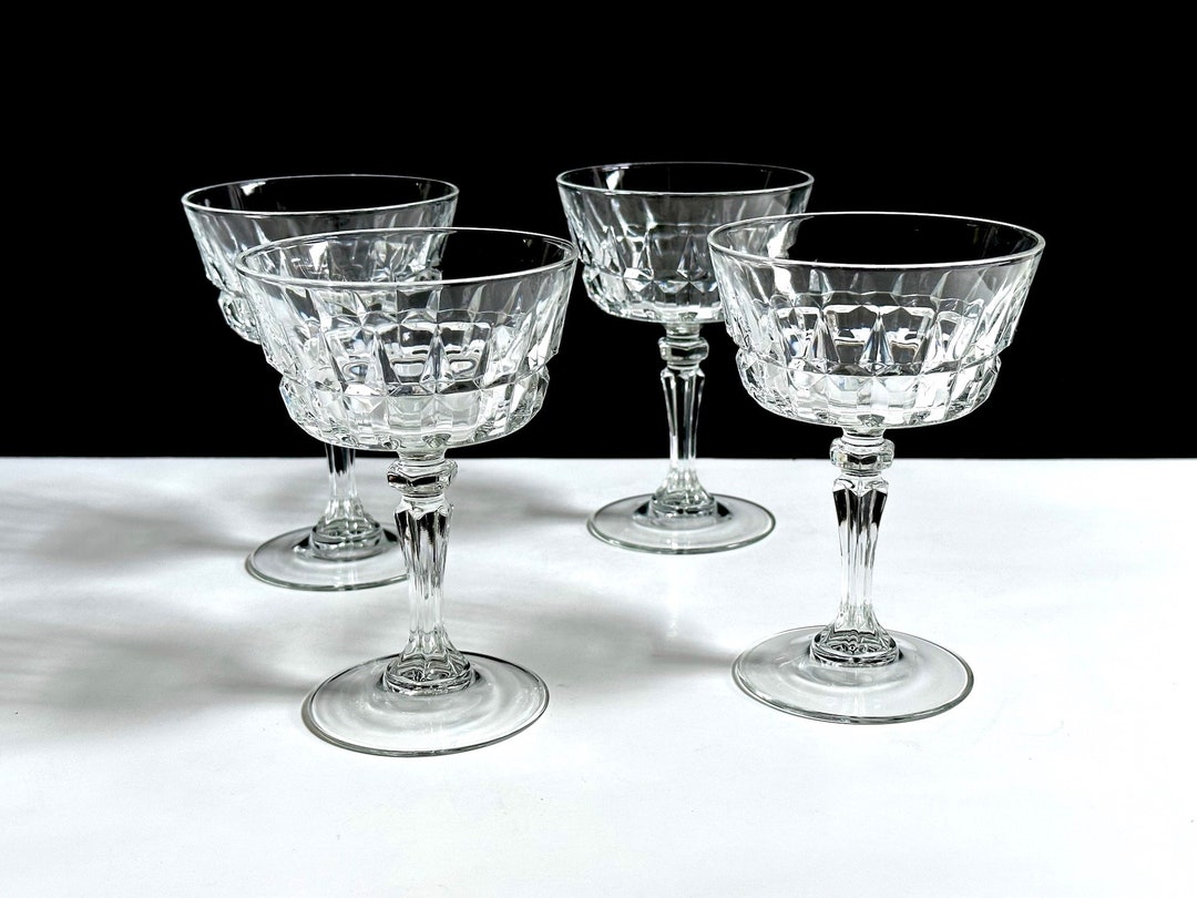 Cristal D'arques Champagne Tall Sherbet Glasses, Set of 4, Chantelle