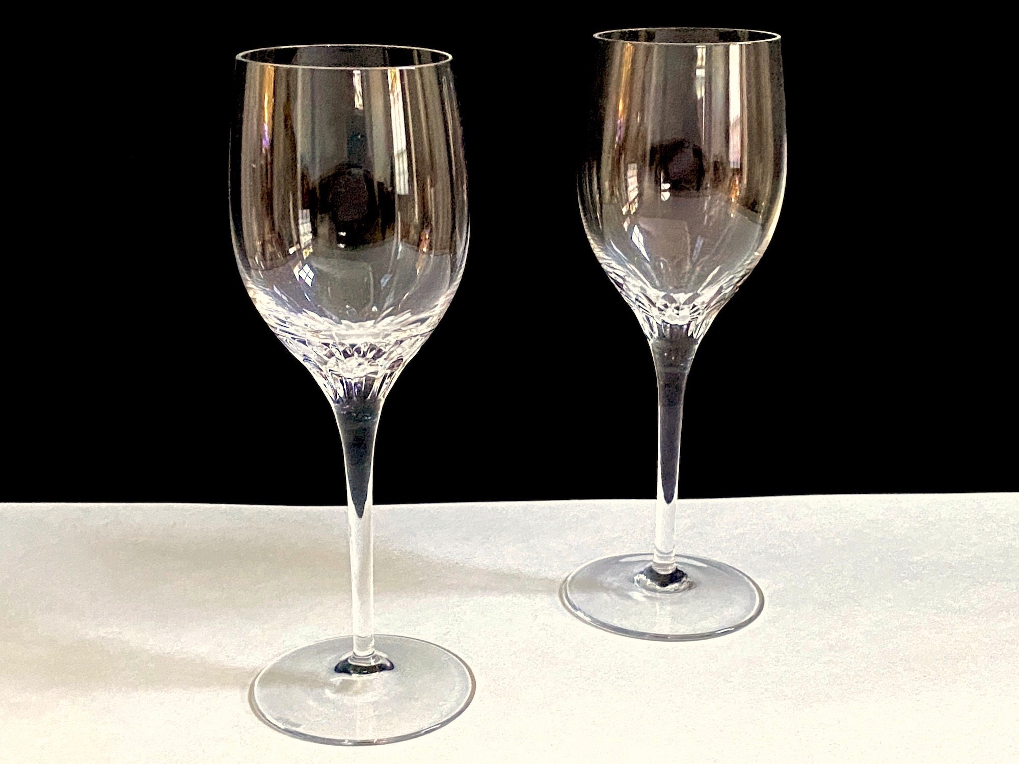 Vintage Rogaska Crystal Wine Glasses, Set of 2, Vintage Barware