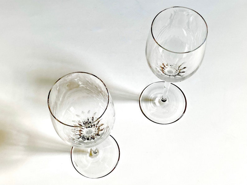 Vintage Rogaska Crystal Wine Glasses, Set of 2, Vintage Barware