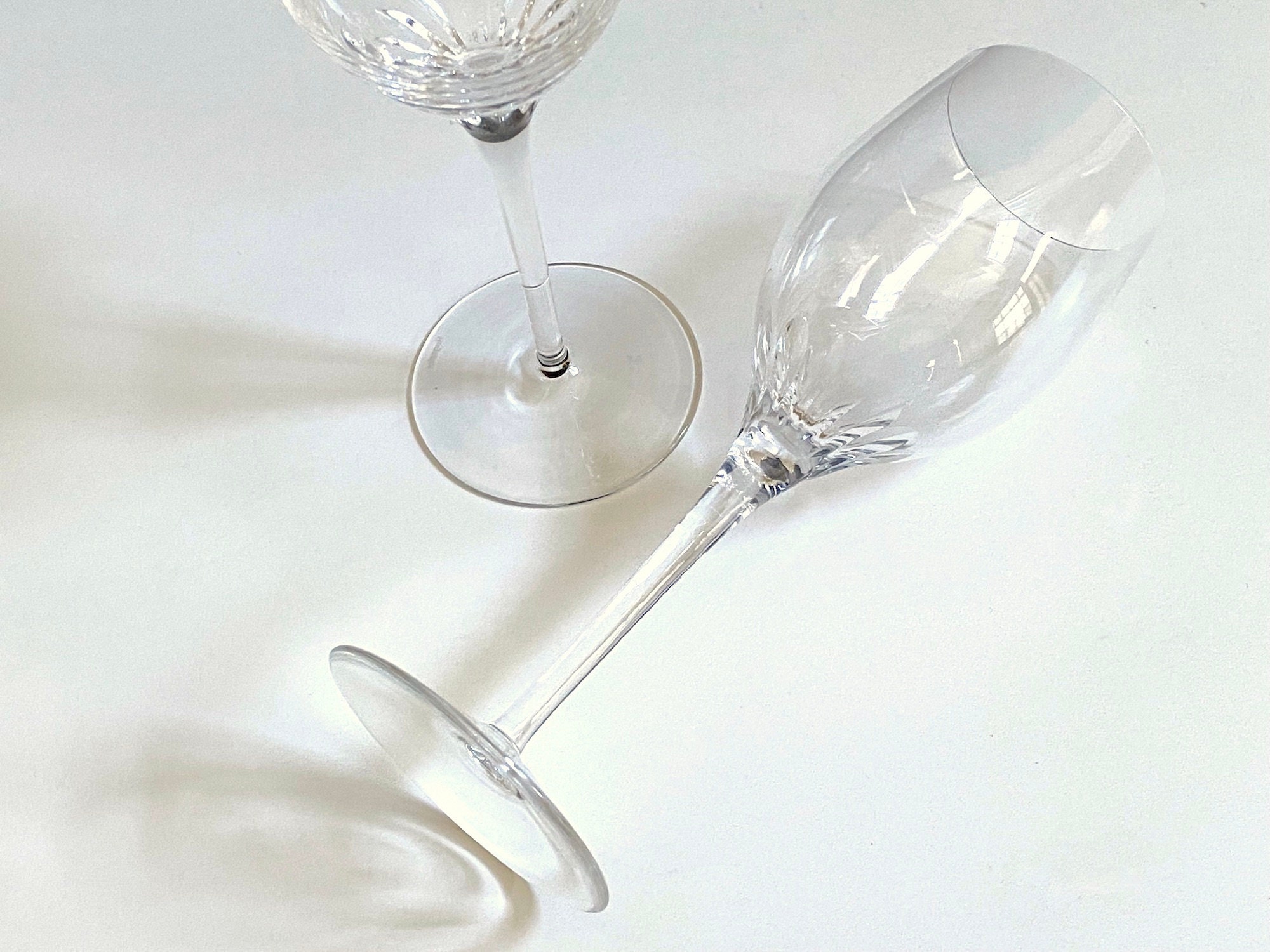 Vintage Rogaska Crystal Wine Glasses, Set of 2, Vintage Barware