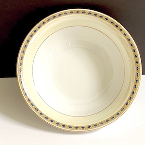 Heinrich H&C Empire 9&quot; Vegetable Bowl, Heinrich Bowl, Blue Black Design Band, Gold Trim, White Center, SELB Bavaria