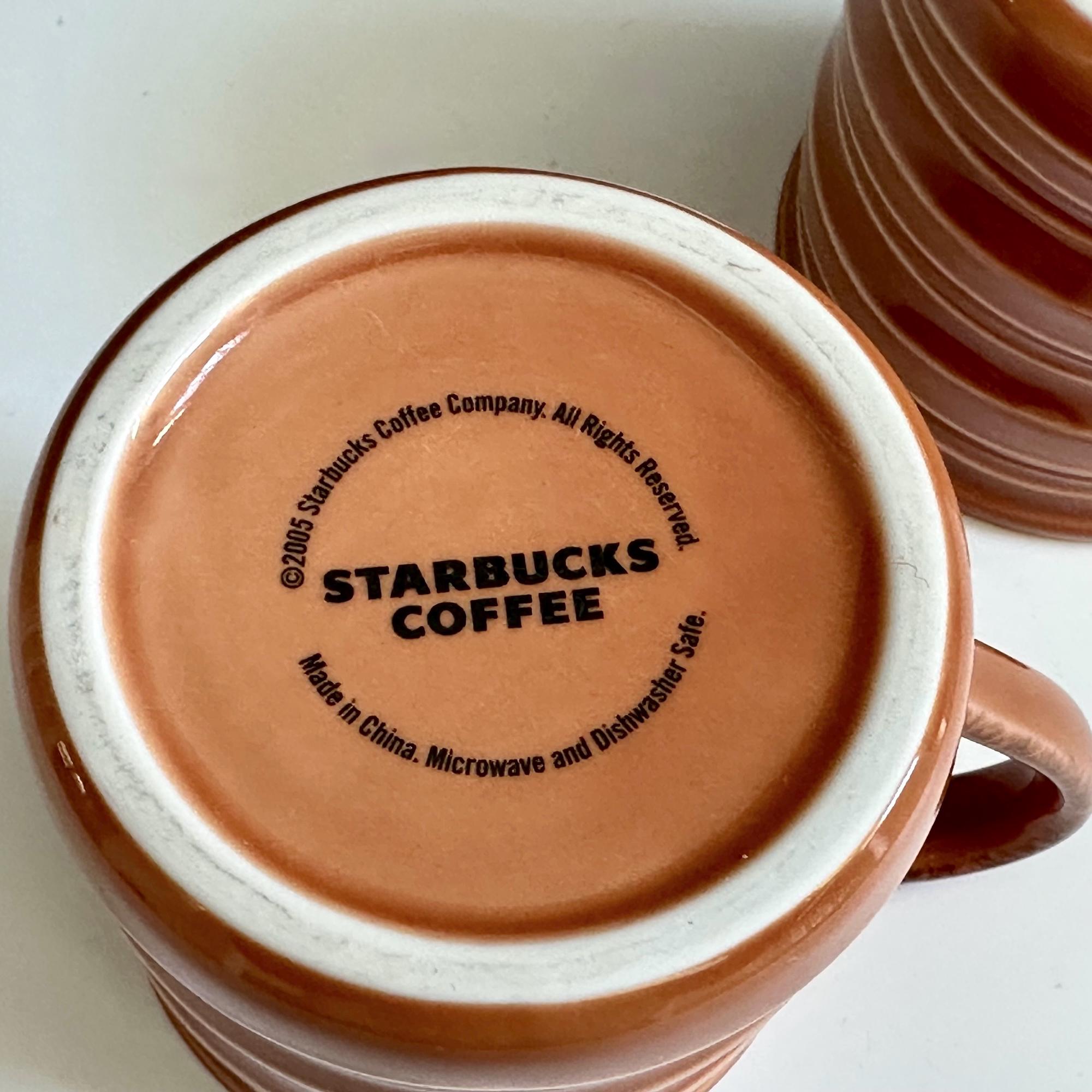 Starbucks Coffee Mugs, Set of 2, Burnt Orange Spice Color, 14 Oz Mugs - Etsy