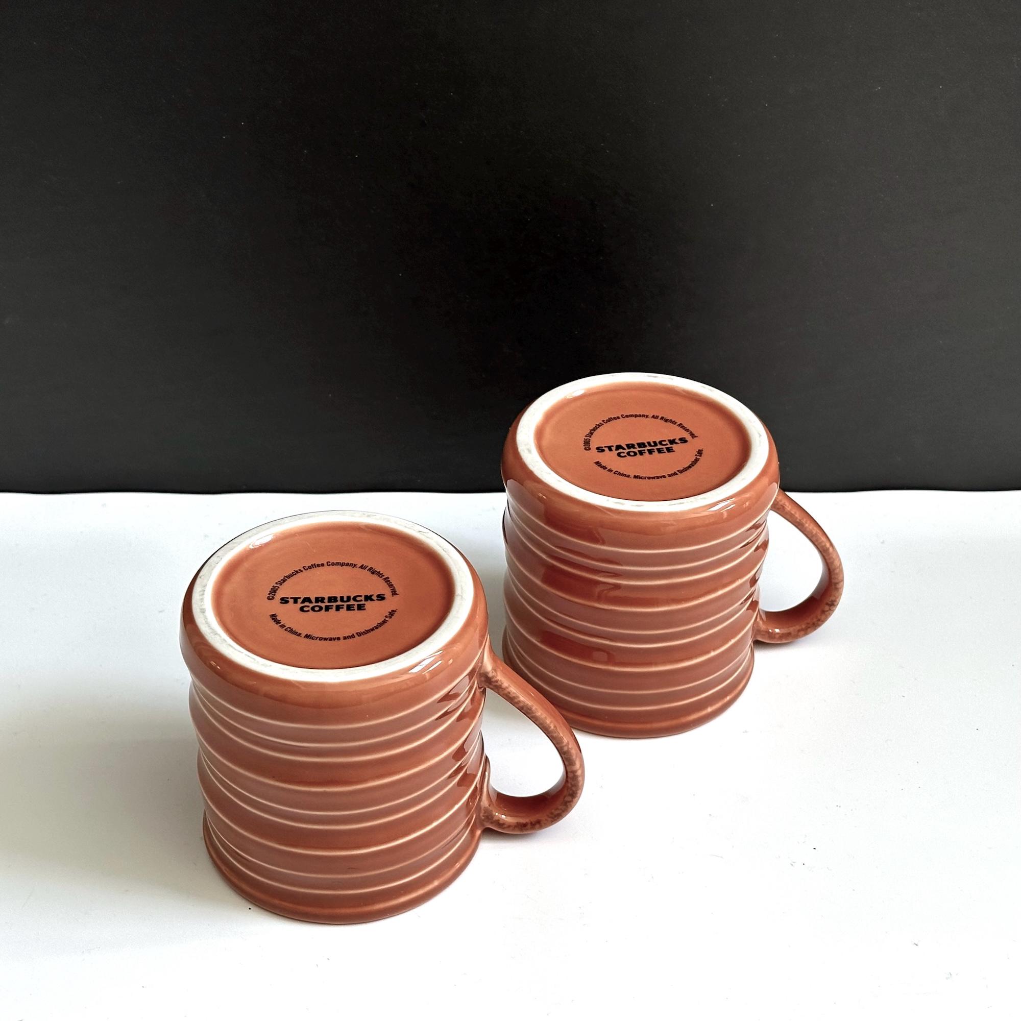Starbucks Coffee Mugs, Set of 2, Burnt Orange Spice Color, 14 Oz Mugs - Etsy