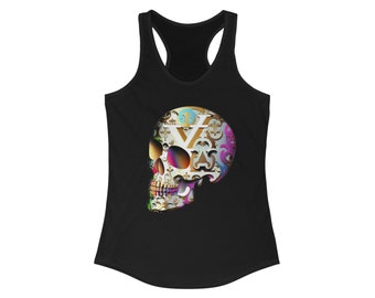 Women's Designer Skull Fan Art - Ideal Racerback Tank
