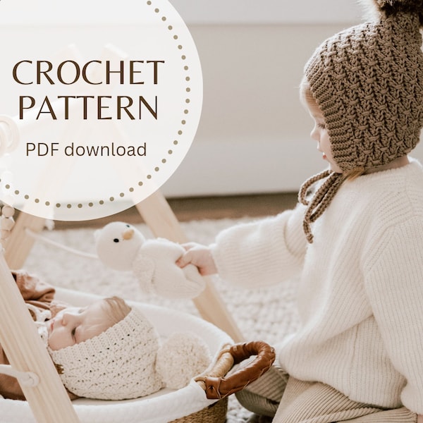 CROCHET PATTERN The Lattice Pixi Bonnet | digital PDF file | 7 sizes included