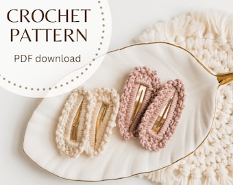 CROCHET PATTERN The Dahlia Hair Clip | digital PDF file | crochet snap clip pattern