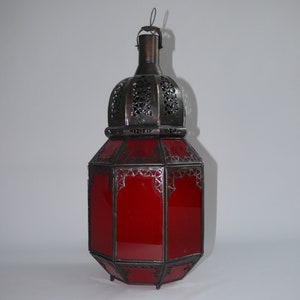 Oriental Lantern Moroccan Lantern Candle Tealight Metal Glass Decorative Light 1001 Nights 45 cm image 5