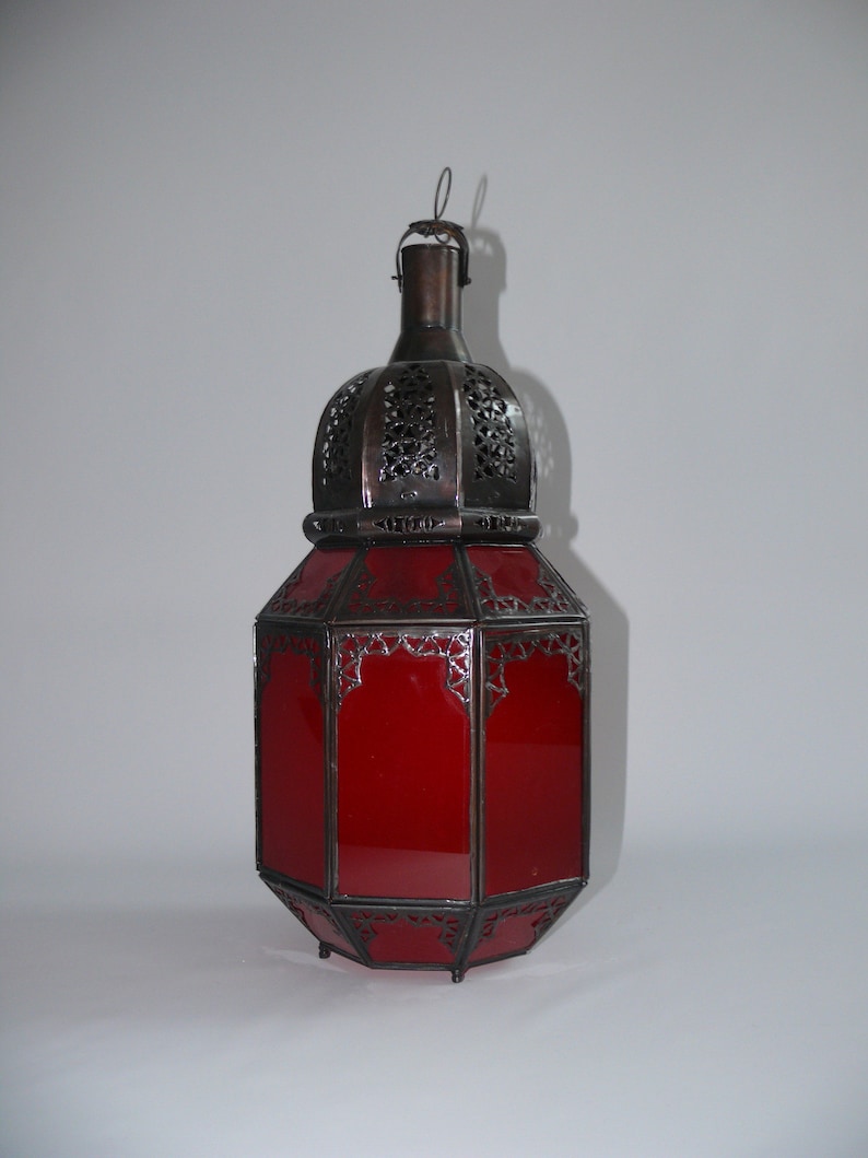 Oriental Lantern Moroccan Lantern Candle Tealight Metal Glass Decorative Light 1001 Nights 45 cm image 5